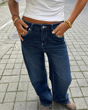 ALMA JEANS - DARK BLUE (MIDWAIST)