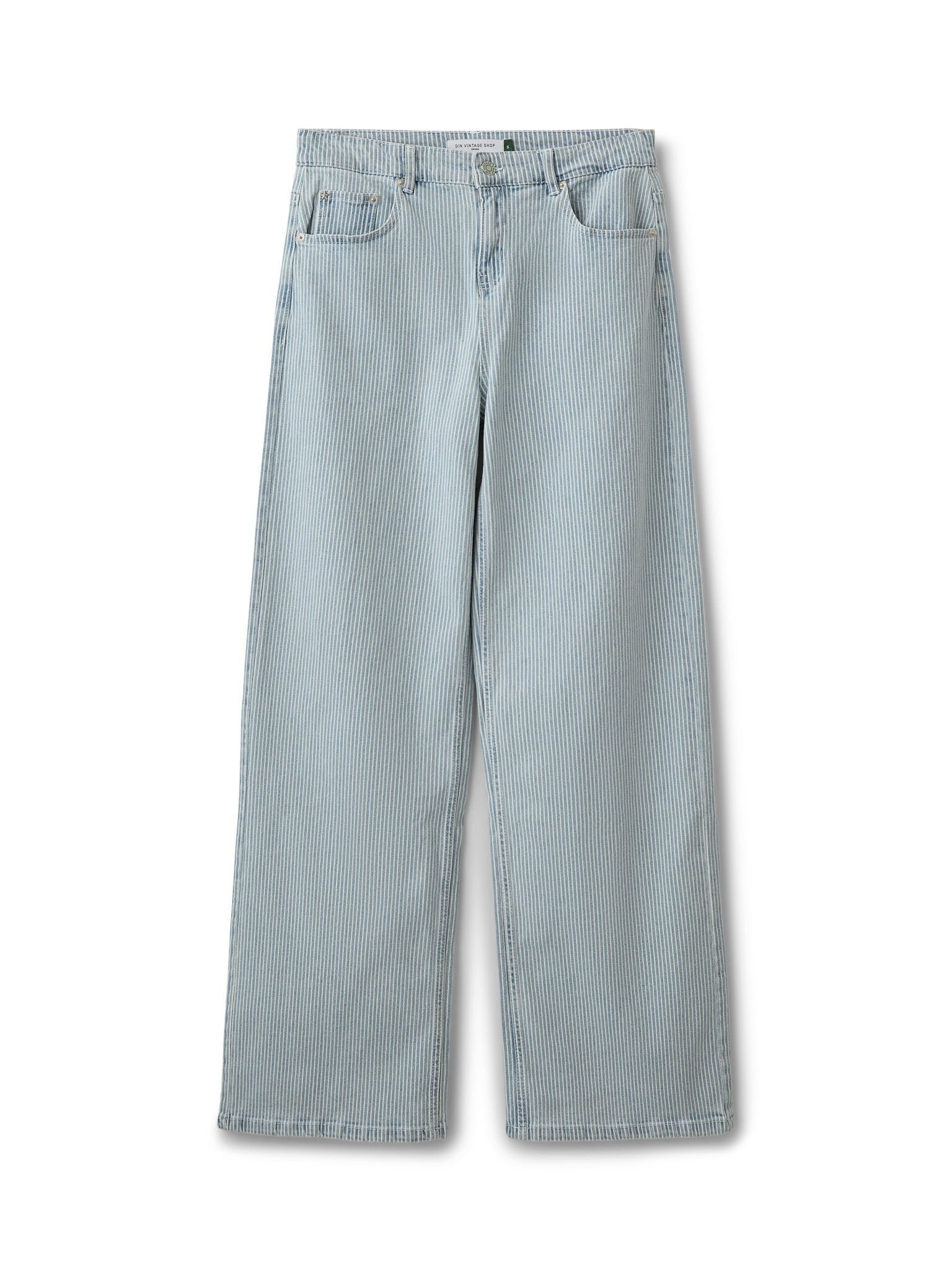 ALMA JEANS - LIGHT STRIPE (MIDWAIST) - Dinvintageshop