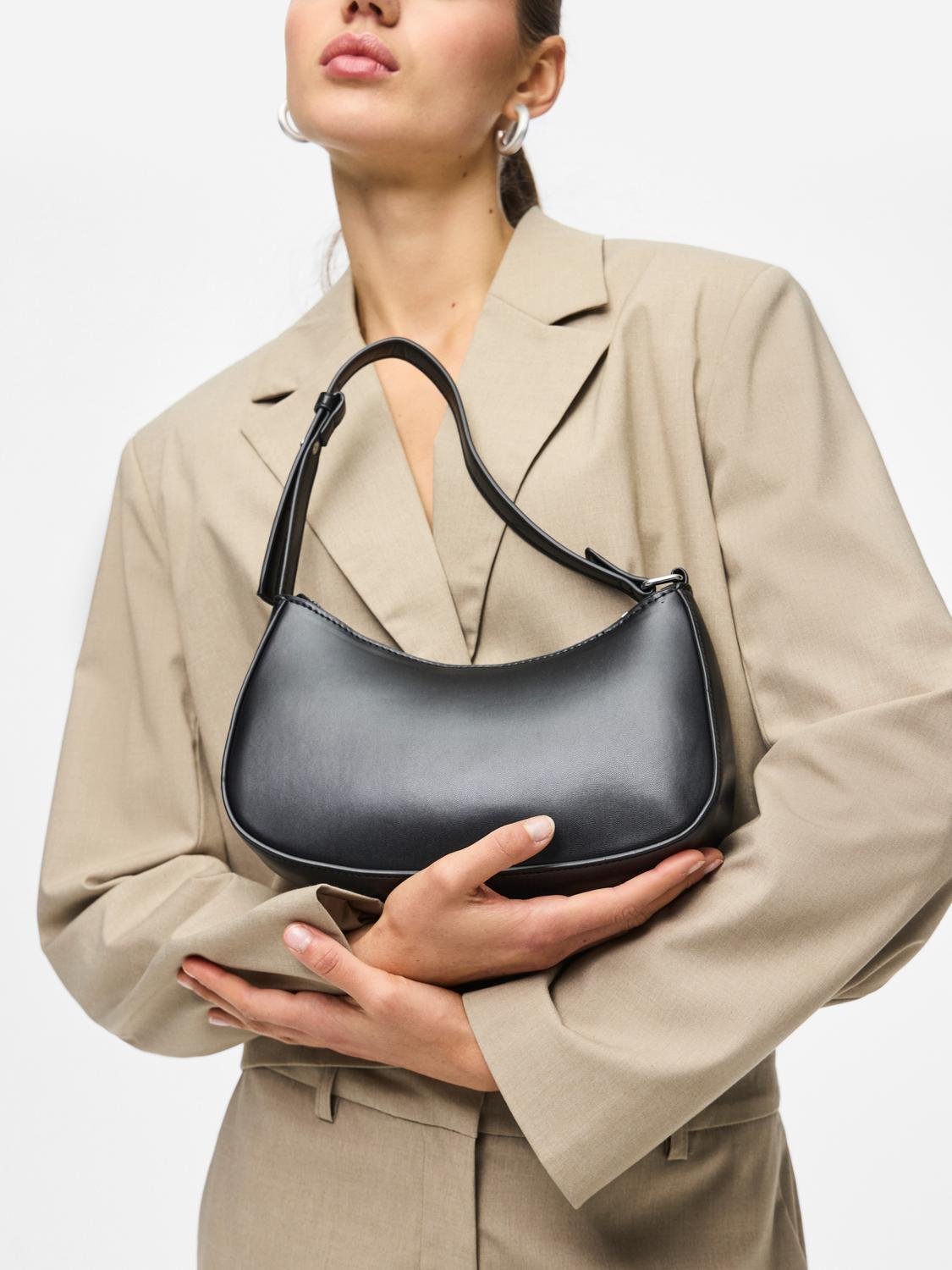 ALUANA SHOULDER BAG - BLACK - Dinvintageshop