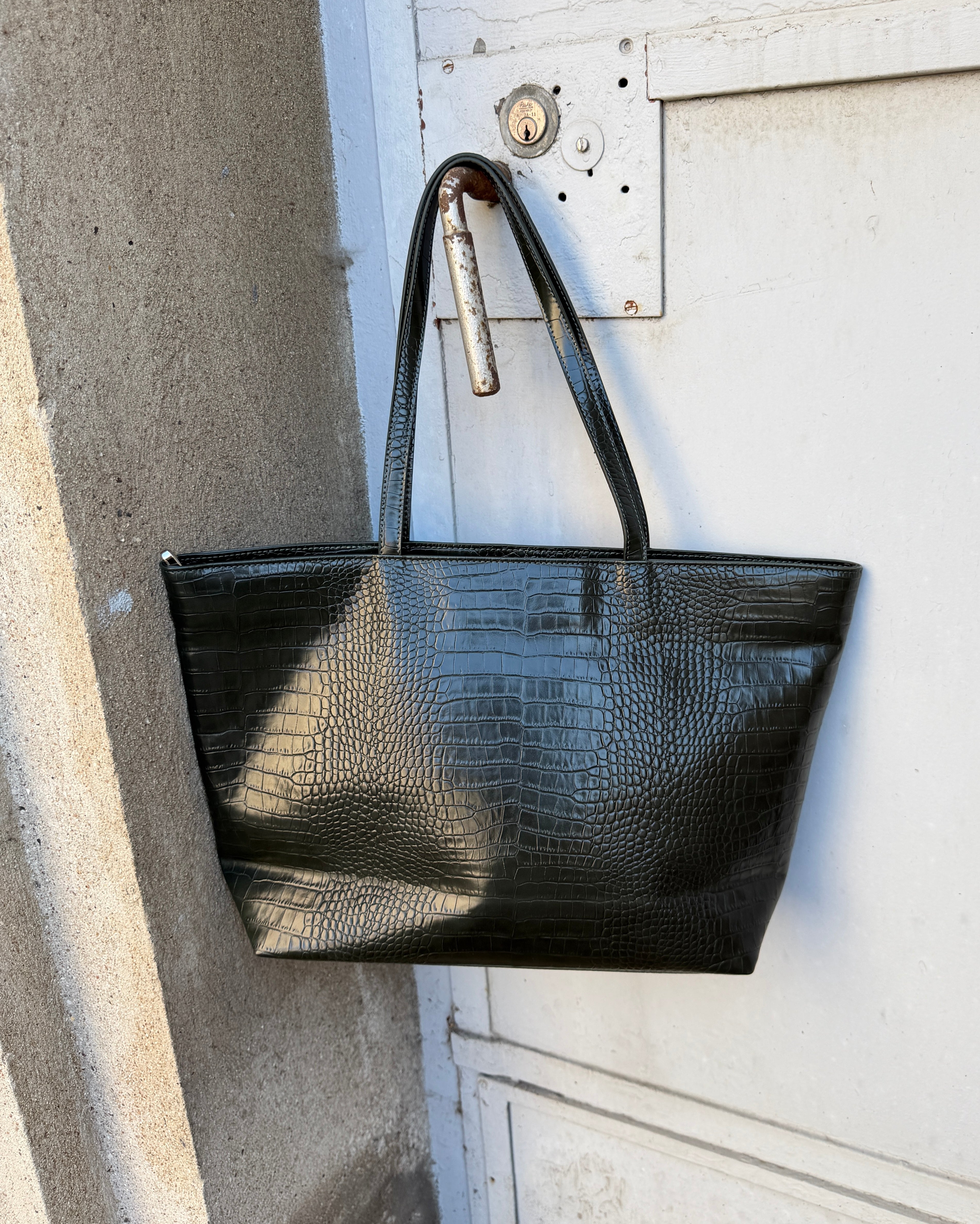 AMY CROC BAG - GREEN - Dinvintageshop