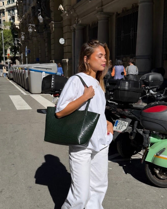 AMY CROC BAG - GREEN - Dinvintageshop