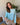 ANEMONE WIDESLEEVE TOP - ICE BLUE - Dinvintageshop
