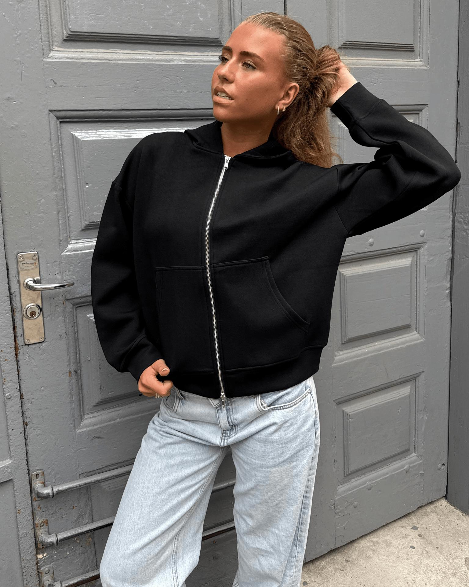 ASH SCUBA ZIP HOODIE - BLACK