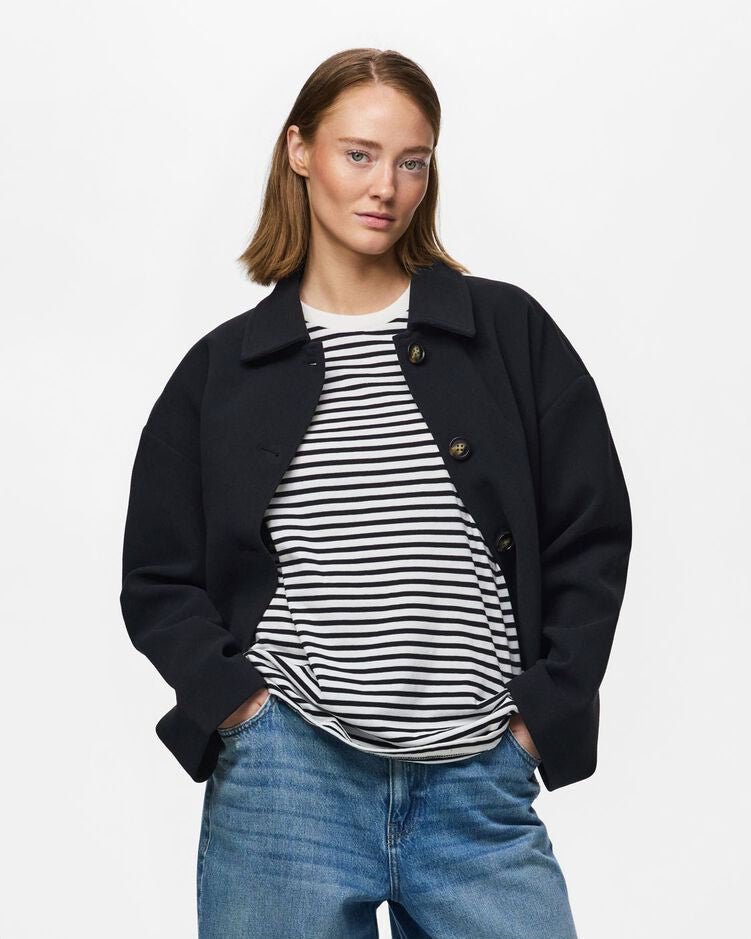 AYA JAKKE - SORT - Dinvintageshop
