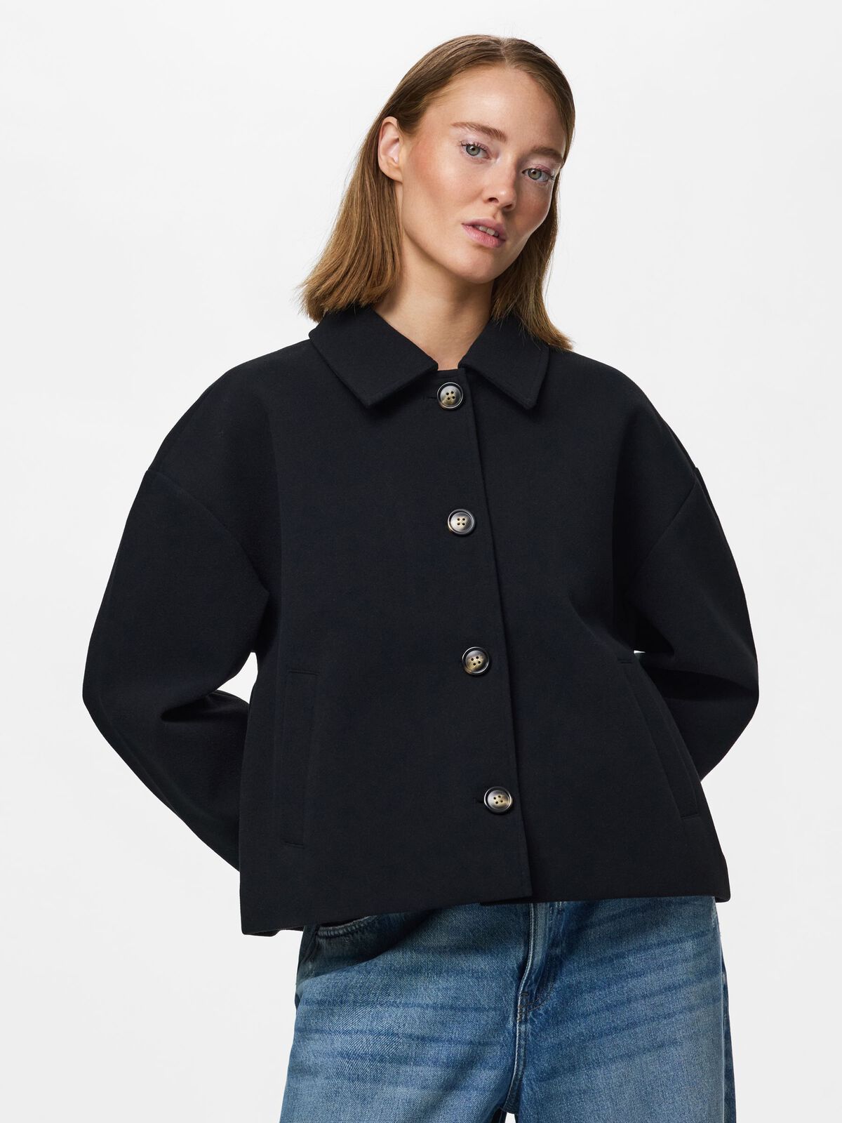 AYA JAKKE - SORT - Dinvintageshop