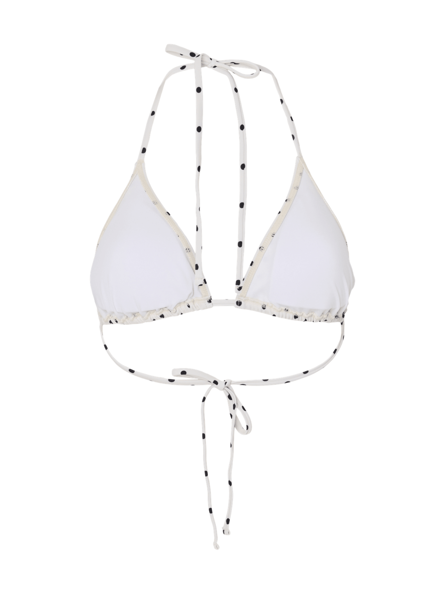BAOMI BIKINI TOP - EGRET / BLACK DOT - Dinvintageshop
