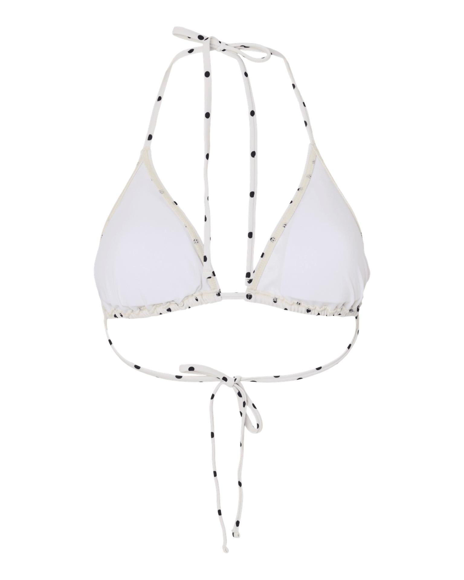 BAOMI BIKINI TOP - EGRET / BLACK DOT