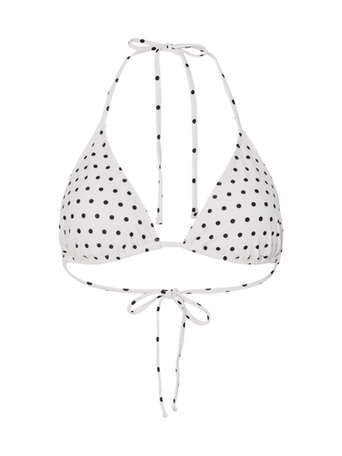 BAOMI BIKINI TOP - EGRET / BLACK DOT - Dinvintageshop