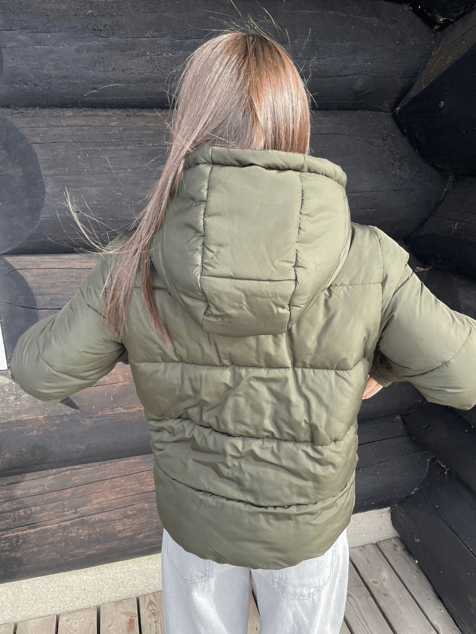 BEE PUFFER JACKET - FOREST NIGHT - Dinvintageshop