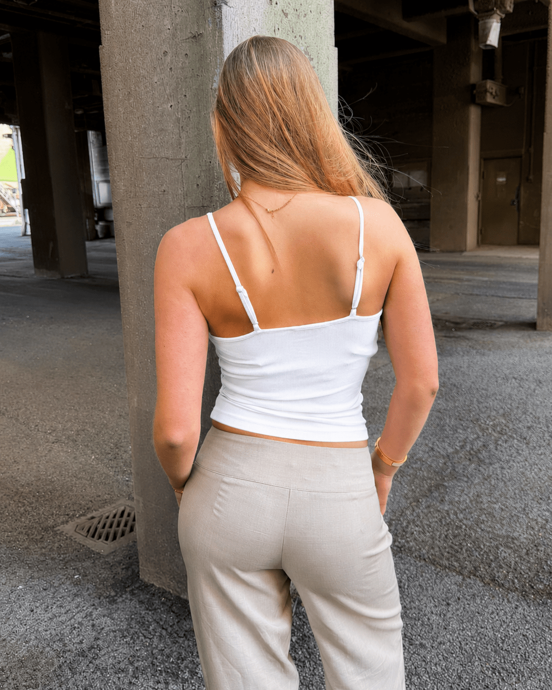 CAMILLE TANK TOP - WHITE - Dinvintageshop