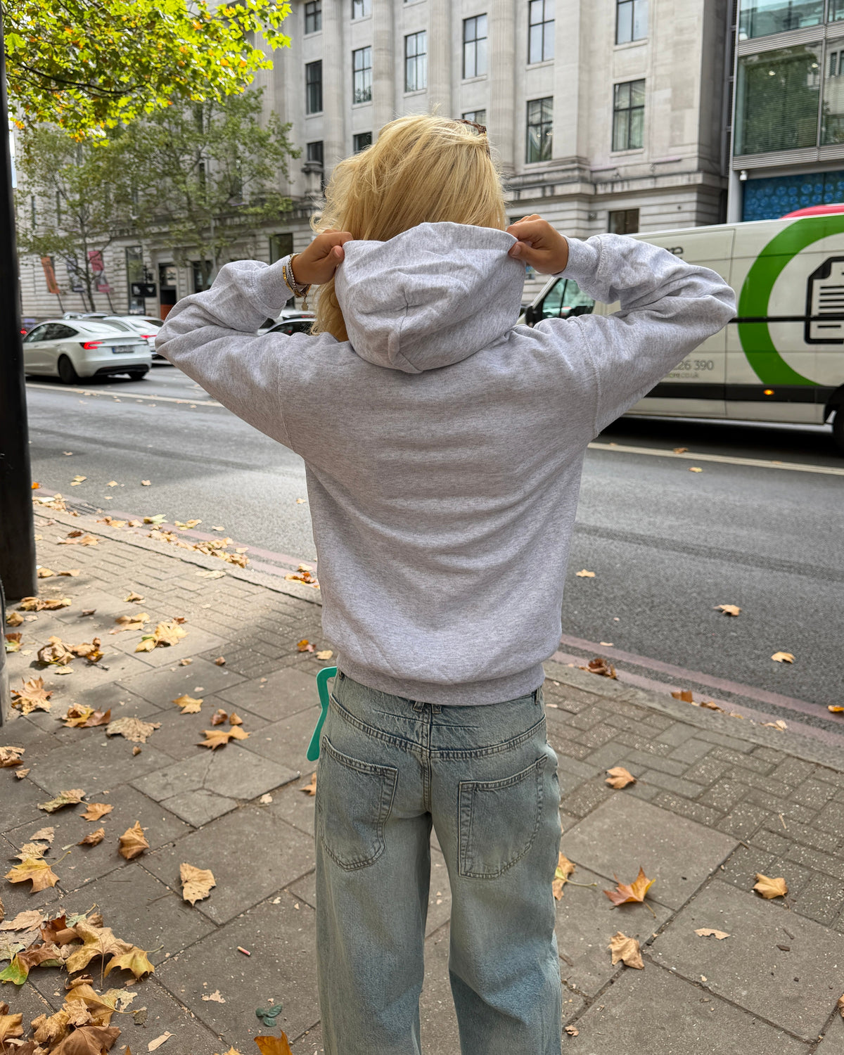 DEA HOODIE - LIGHT GREY - Dinvintageshop