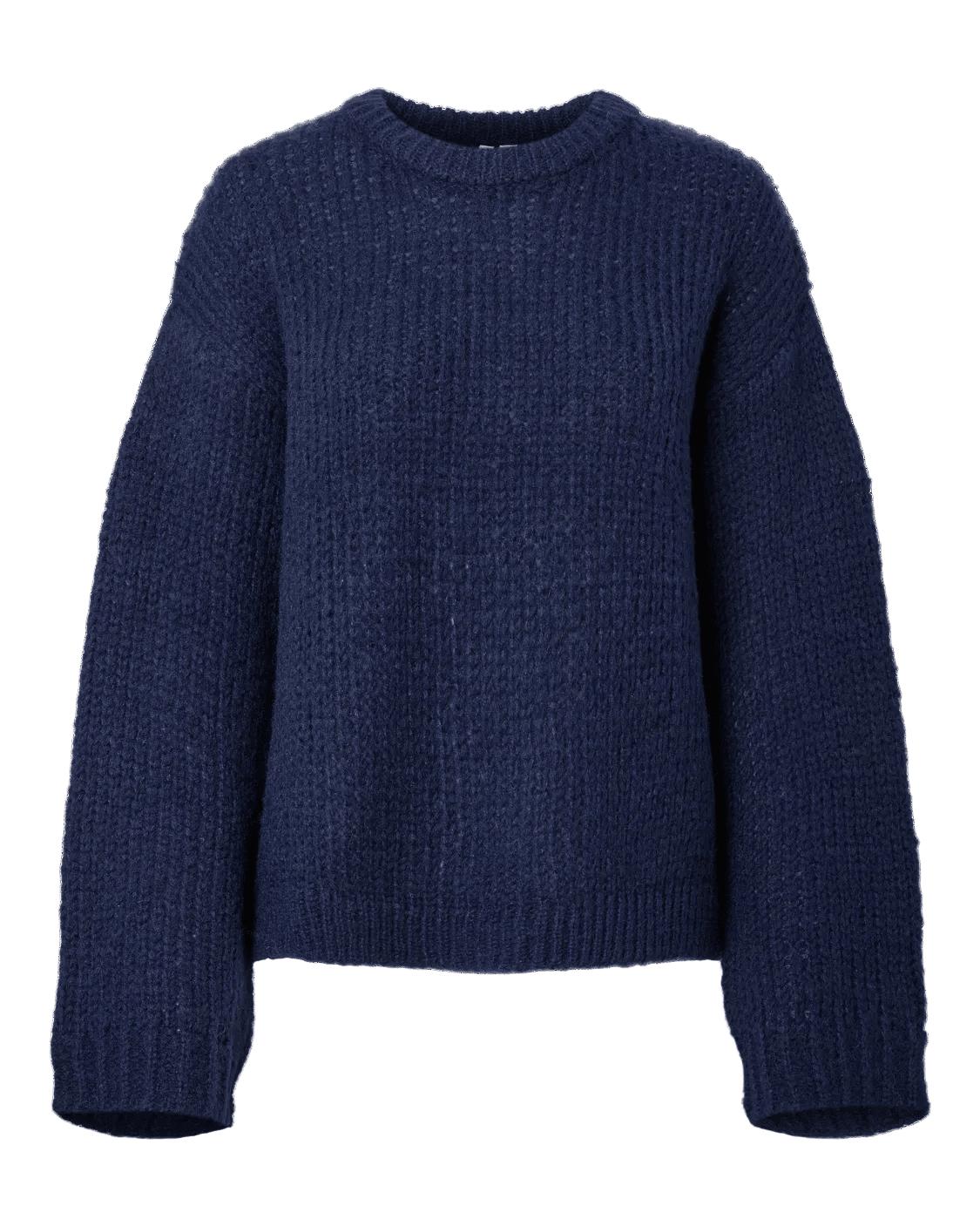 DORTHEA CHUNKY KNIT - MARITIME BLUE MELANGE