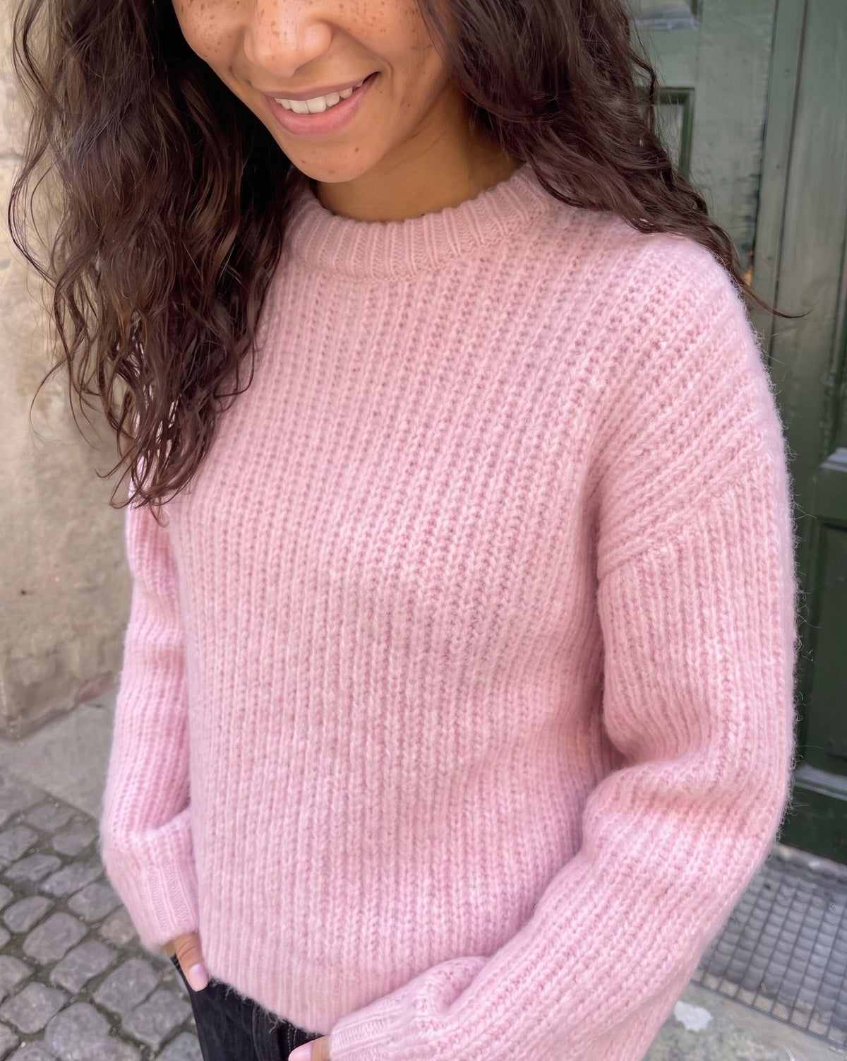 DORTHEA CHUNKY KNIT - ROSEATE SPOONBILL MELANGE [AI]