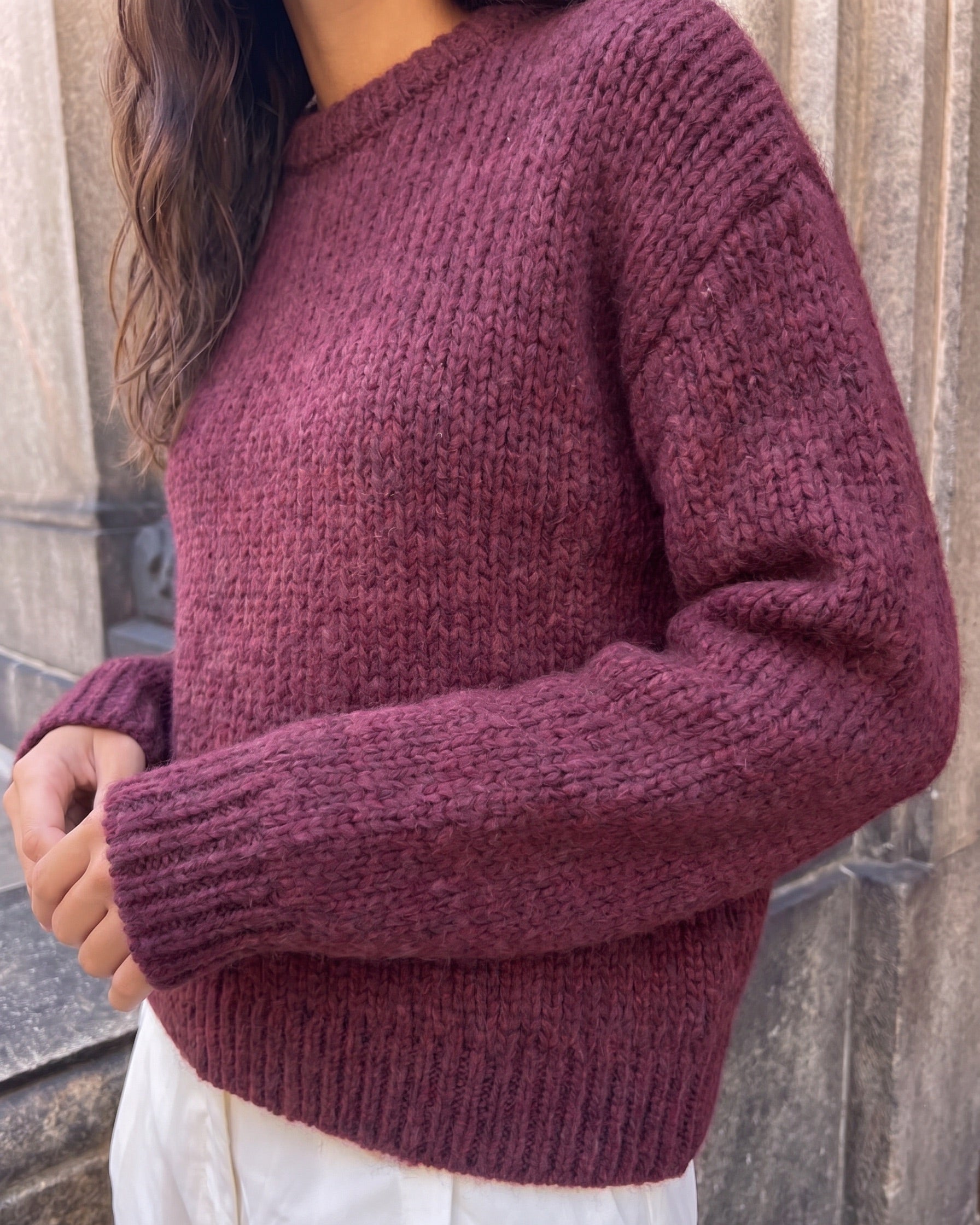 DORTHEA CHUNKY KNIT - WINETASTING MELANGE - Dinvintageshop
