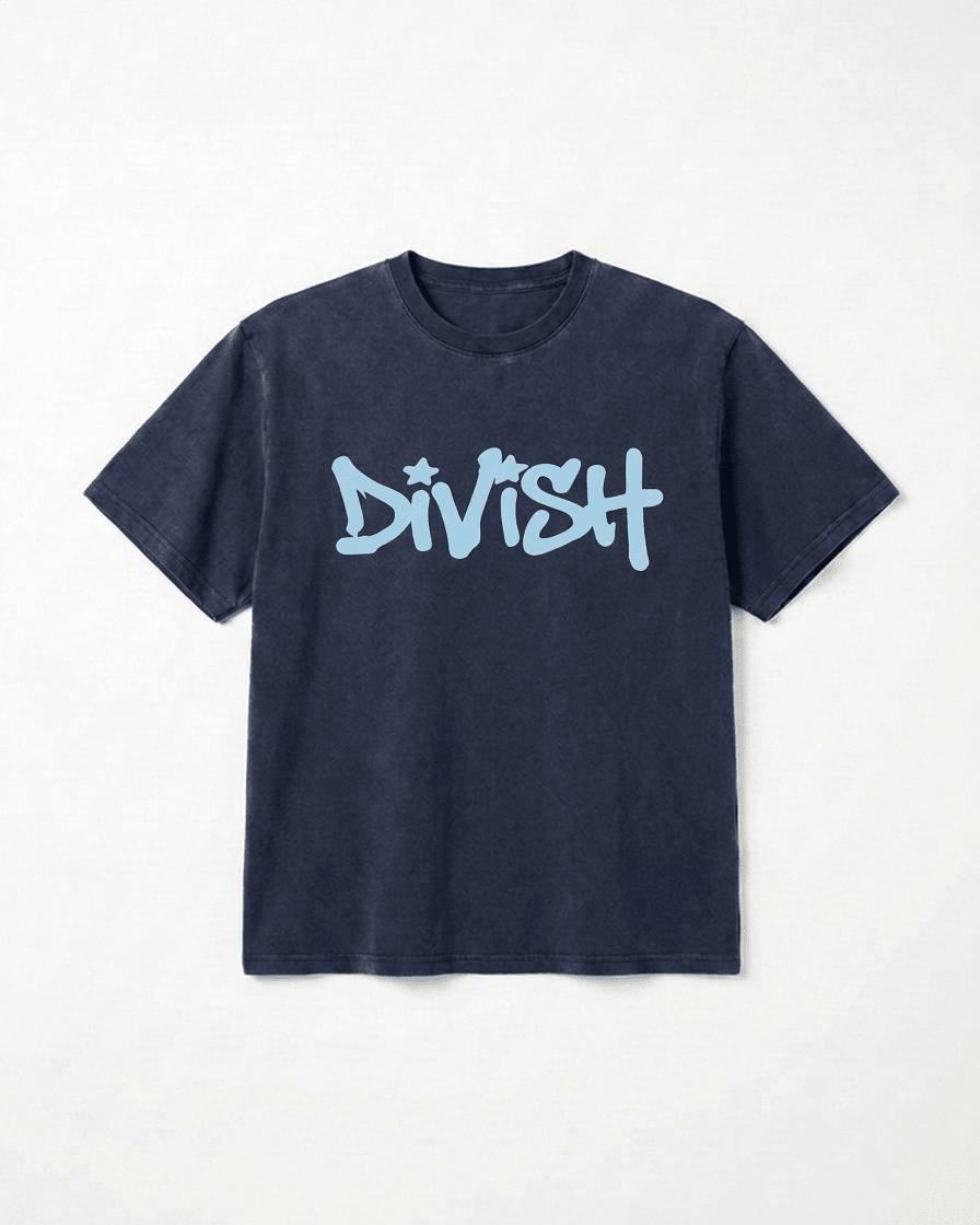 DUA TEE KORTÆRMET - NAVY - Dinvintageshop