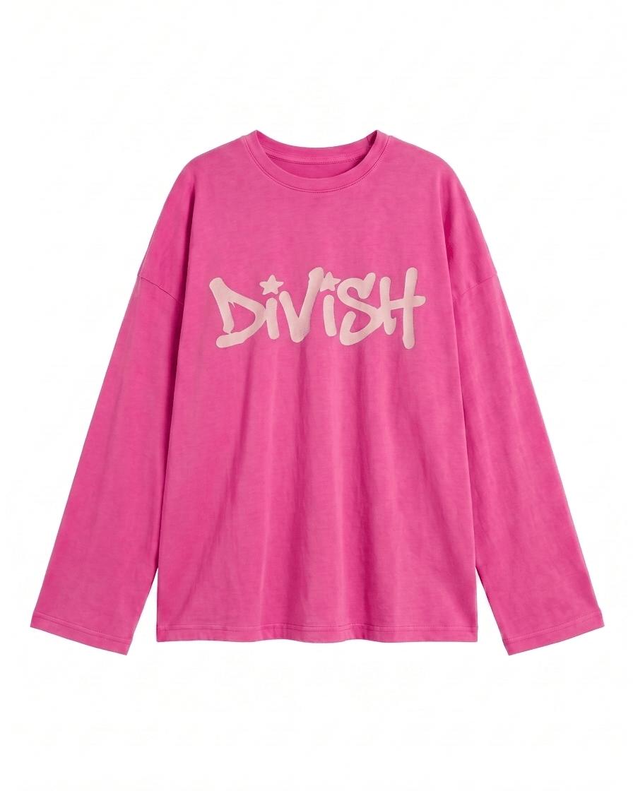 DUA TEE LANGÆRMET - PINK - Dinvintageshop