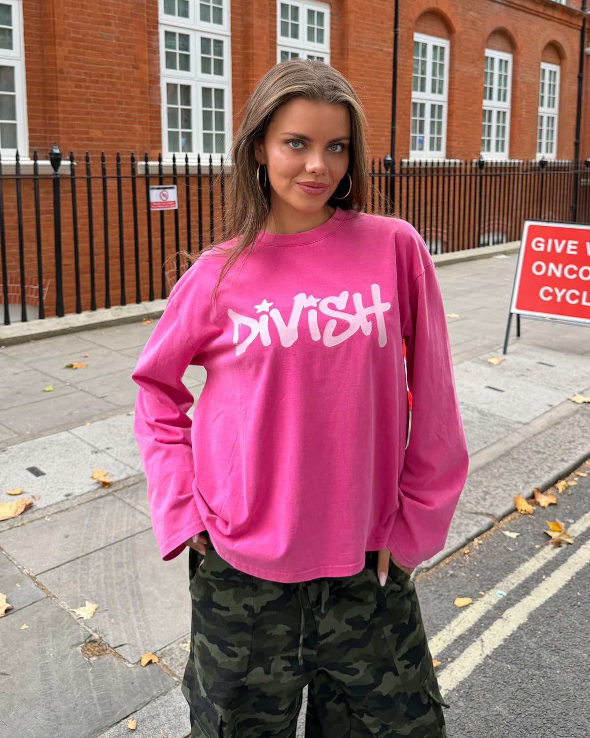 DUA TEE LANGÆRMET - PINK - Dinvintageshop