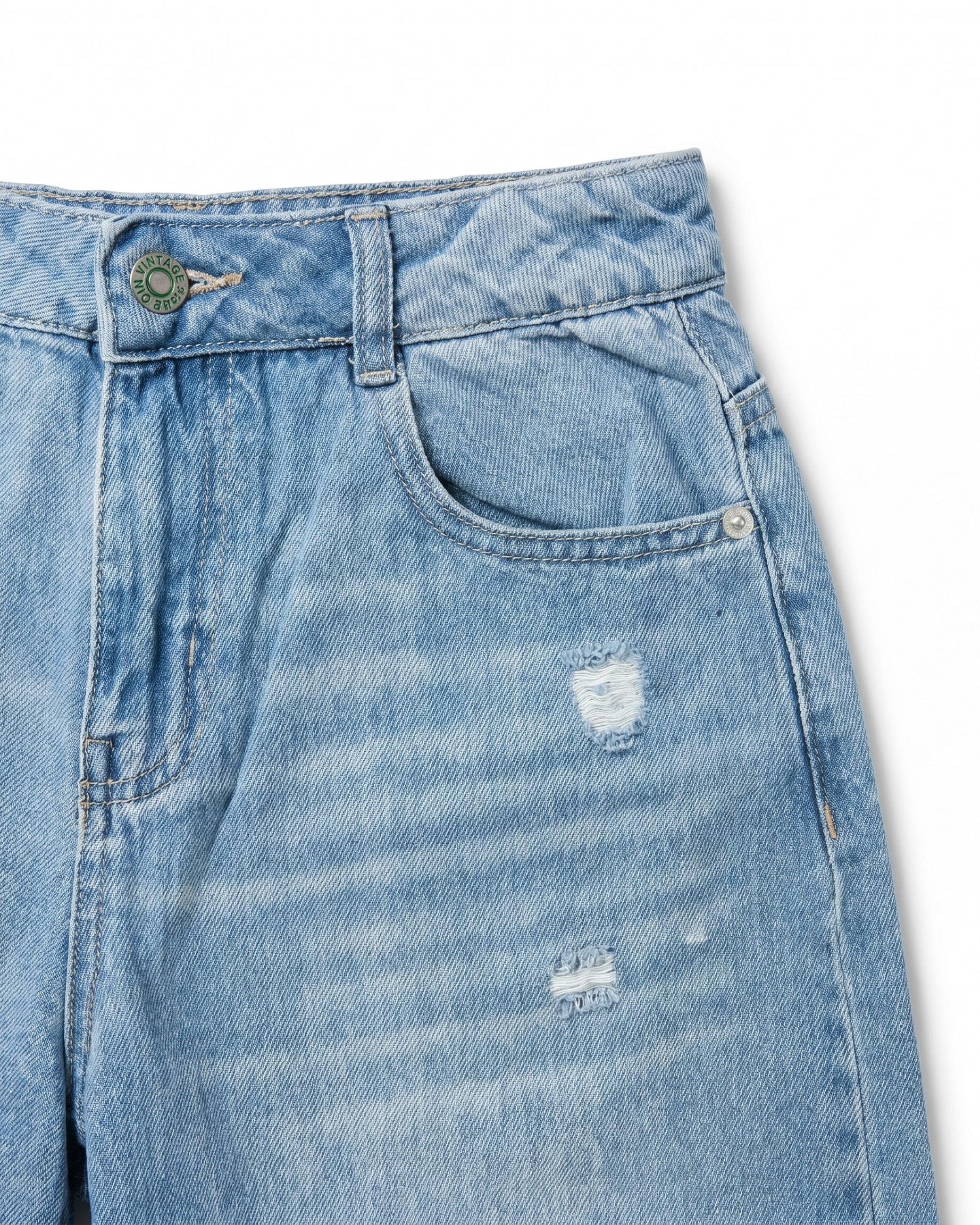 EMMA BAGGY JEANS - LIGHT BLUE RIPPED