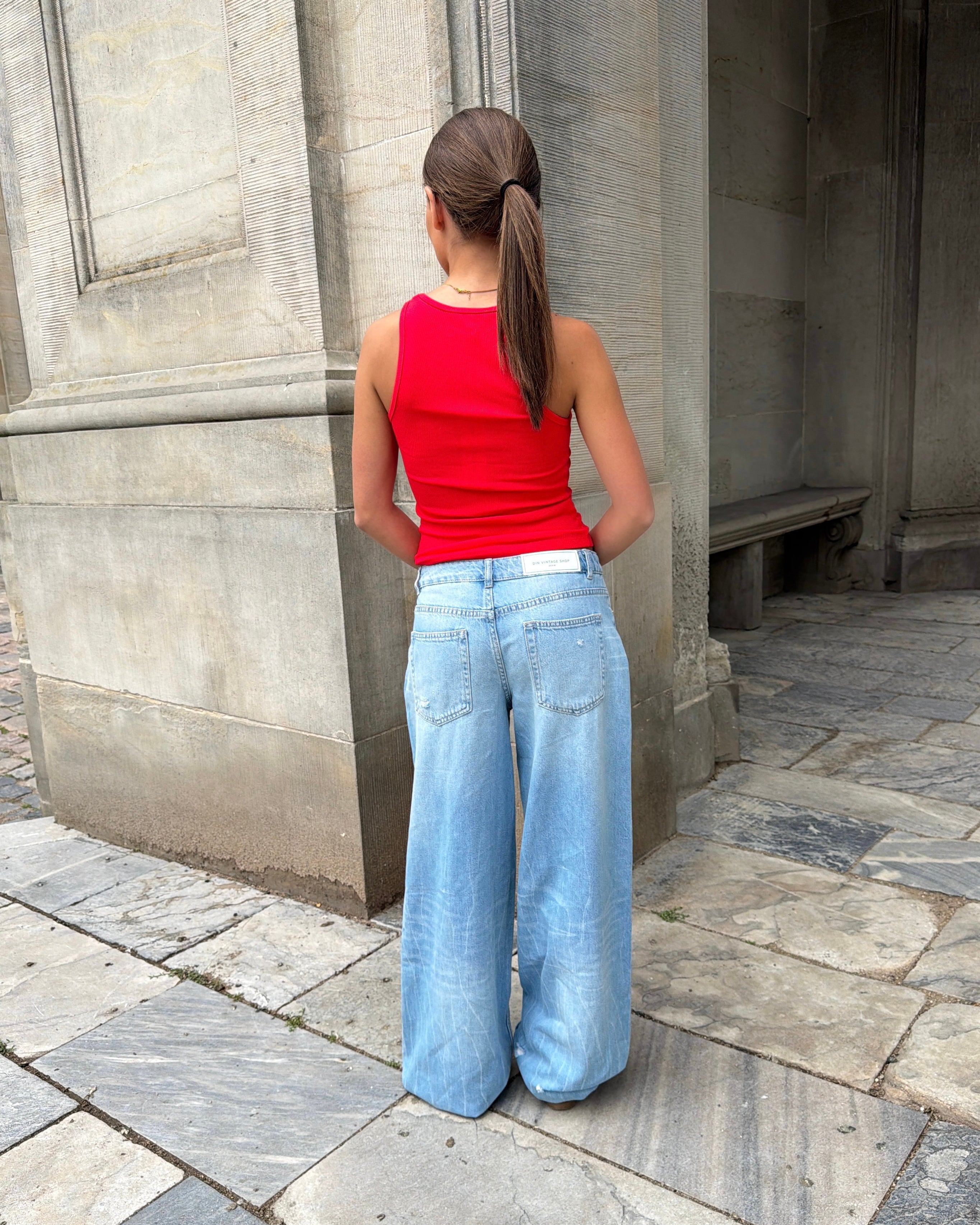 EMMA BAGGY JEANS - LIGHT BLUE RIPPED