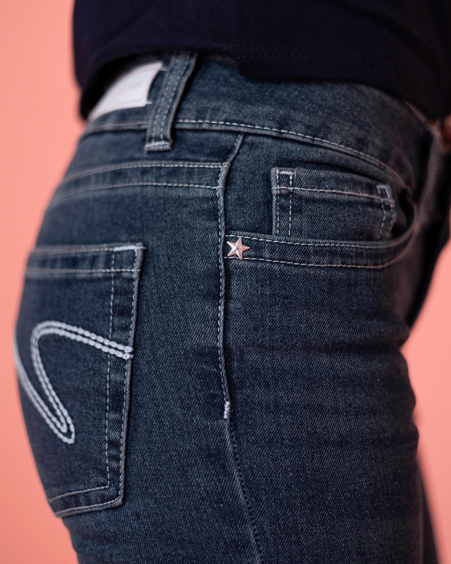 ERIKA LOW BOOTCUT JEANS - MID BLUE
