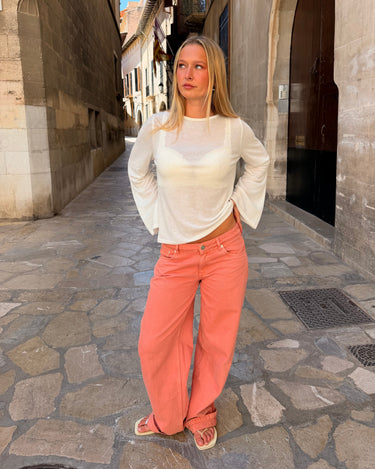 ESTHER JEANS - CORAL - Dinvintageshop