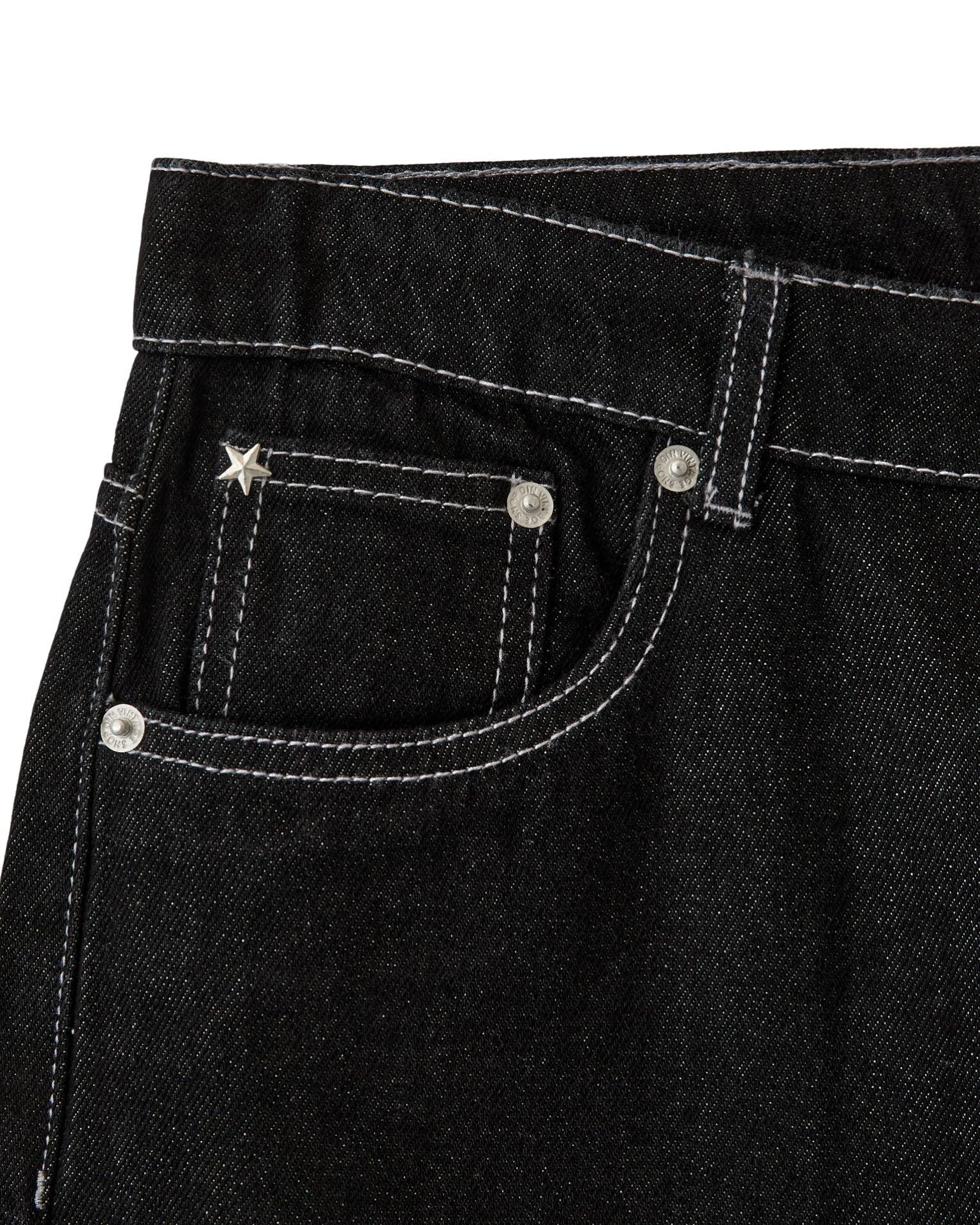 ESTHER JEANS - RAW BLACK - Dinvintageshop