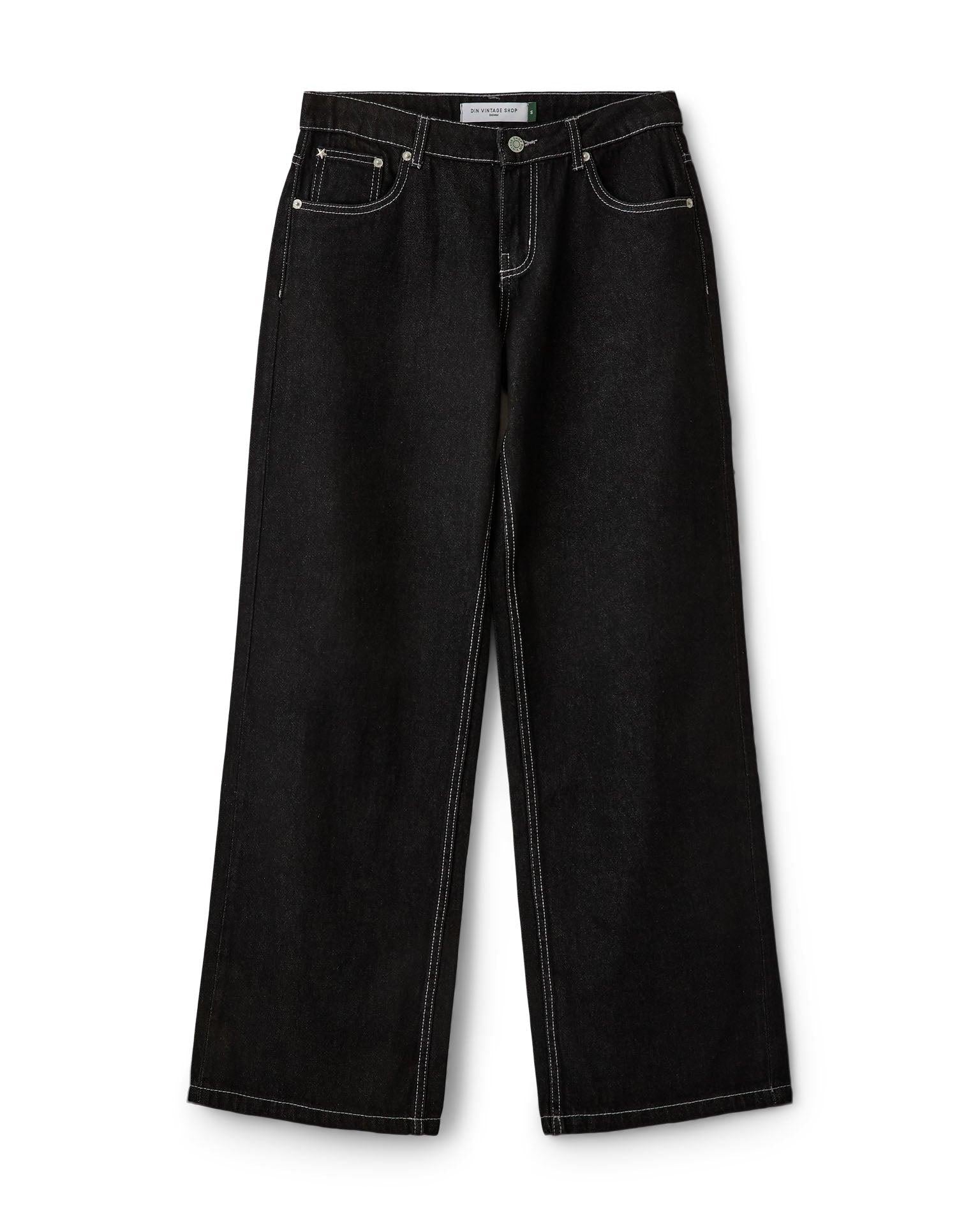 ESTHER JEANS - RAW BLACK - Dinvintageshop