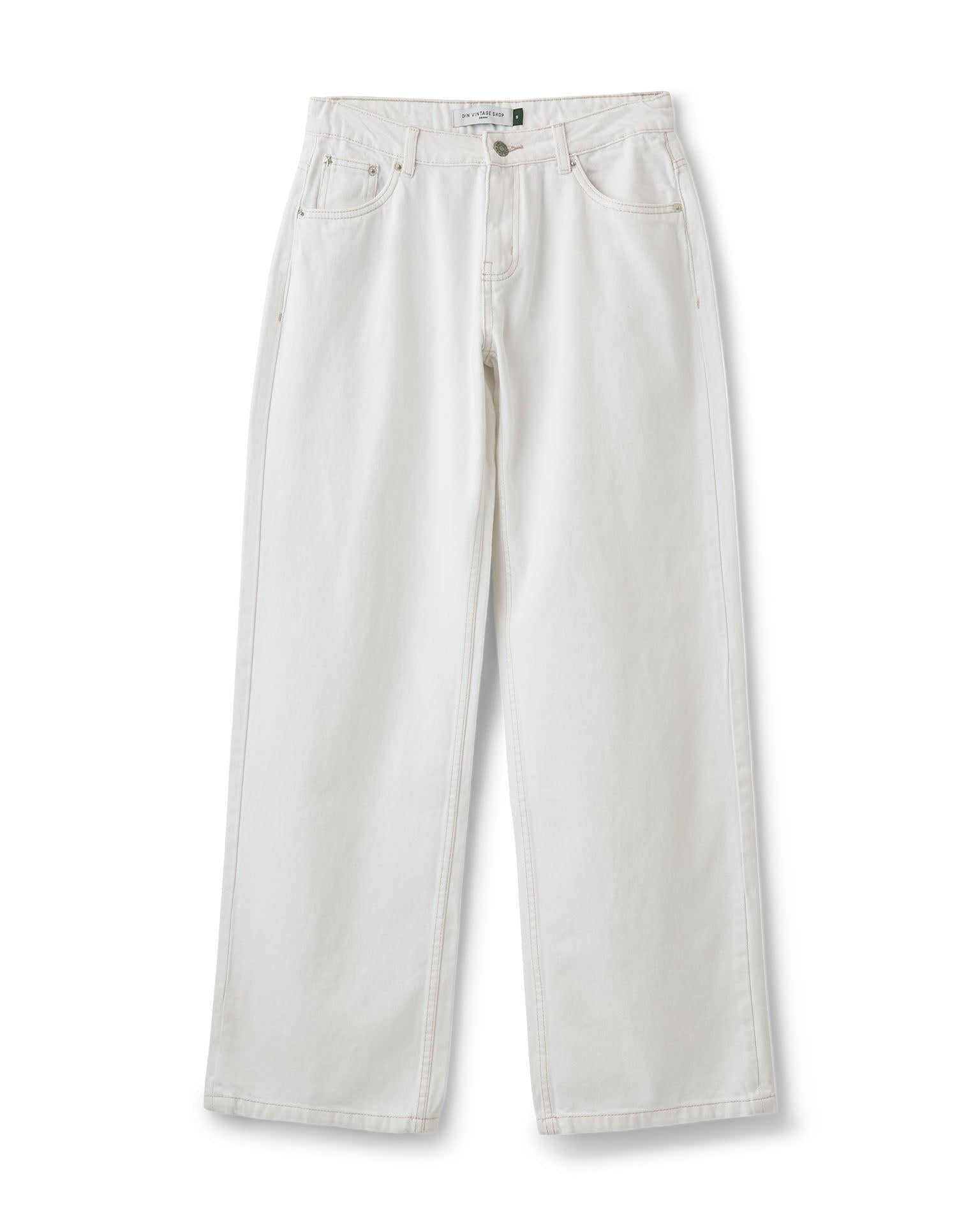 ESTHER JEANS - WHITE - Dinvintageshop