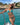 FILIPPA GLITTER BIKINI SET - TEAL - Dinvintageshop