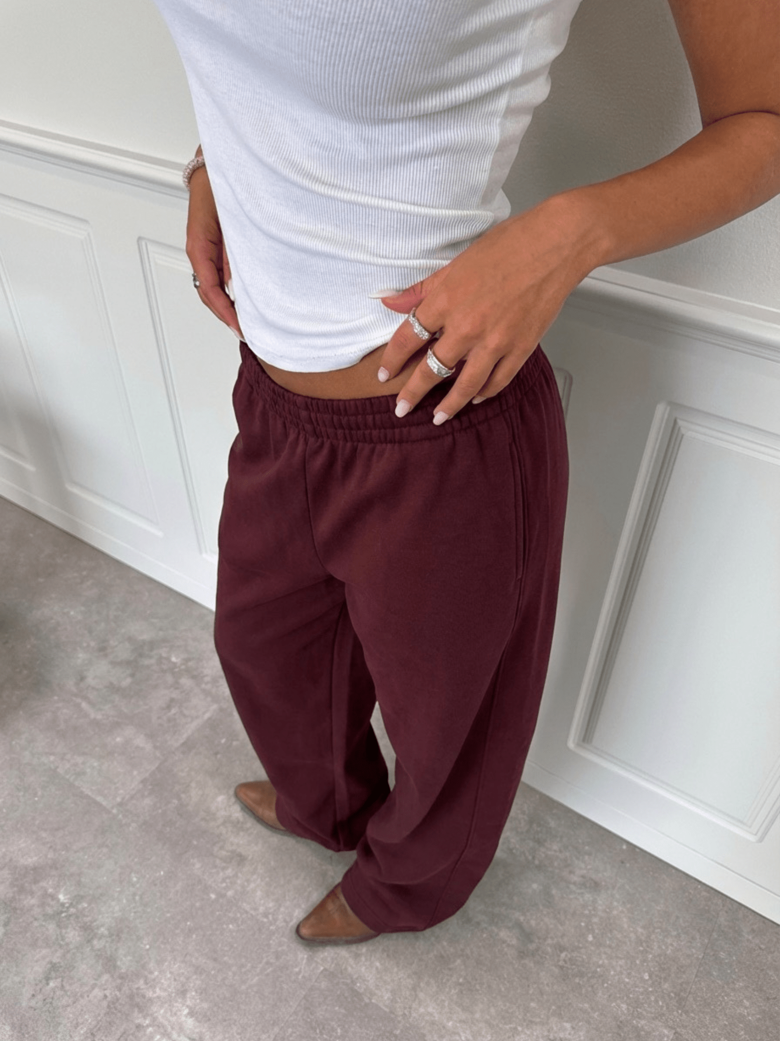 FILUCCA BARREL SWEATPANTS - TAWNY PORT - Dinvintageshop