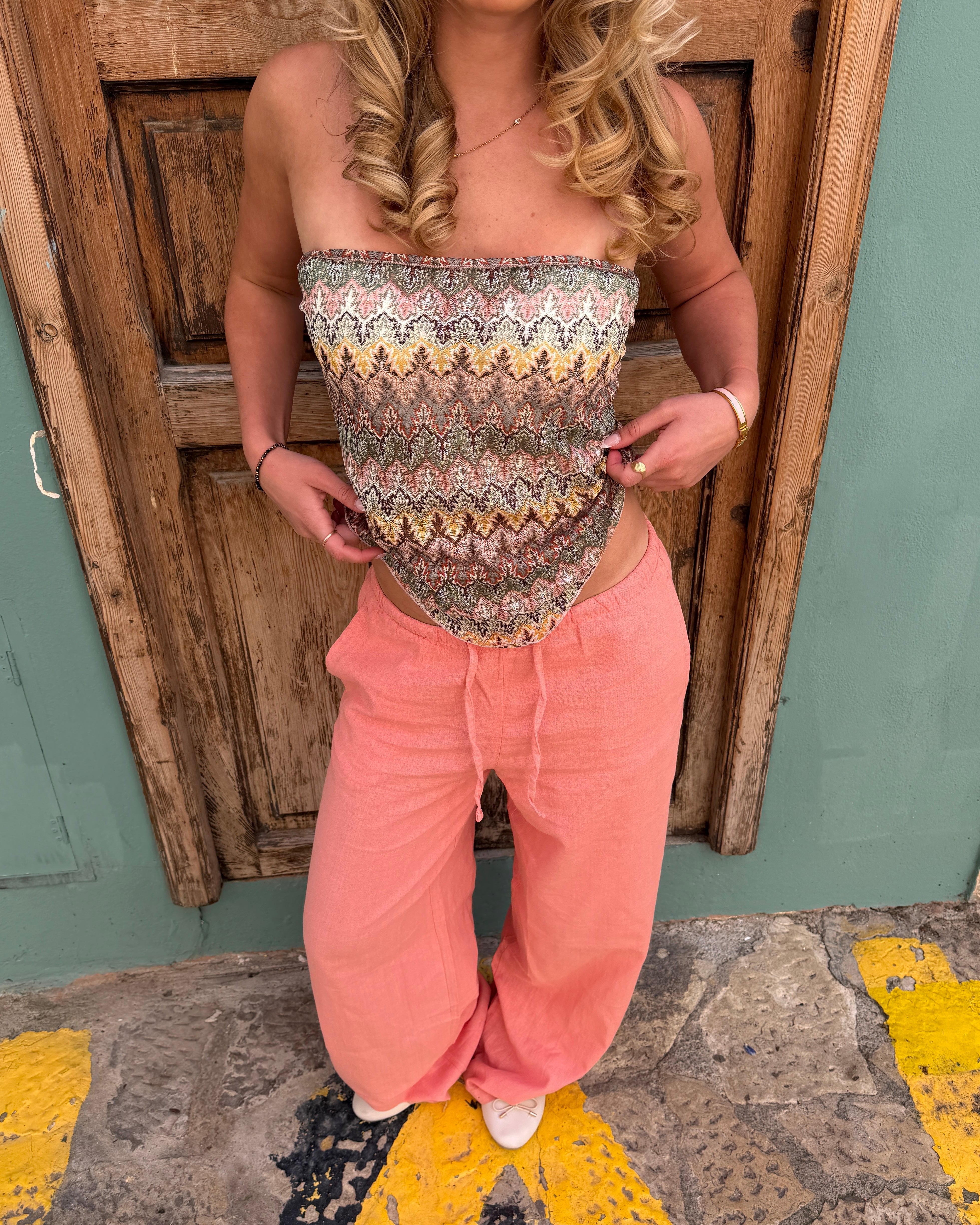 FLORA HØR - BUKSER - CORAL - Dinvintageshop