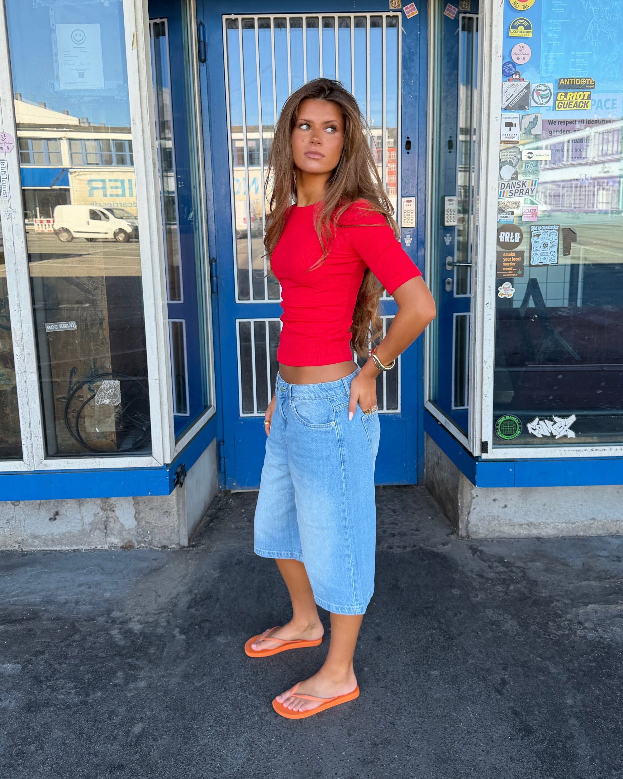 FRIDA JORTS - LIGHT BLUE - Dinvintageshop