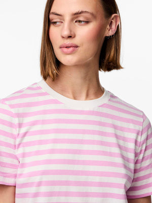 RIA STRIPE TEE - LAVENDER/WHITE
