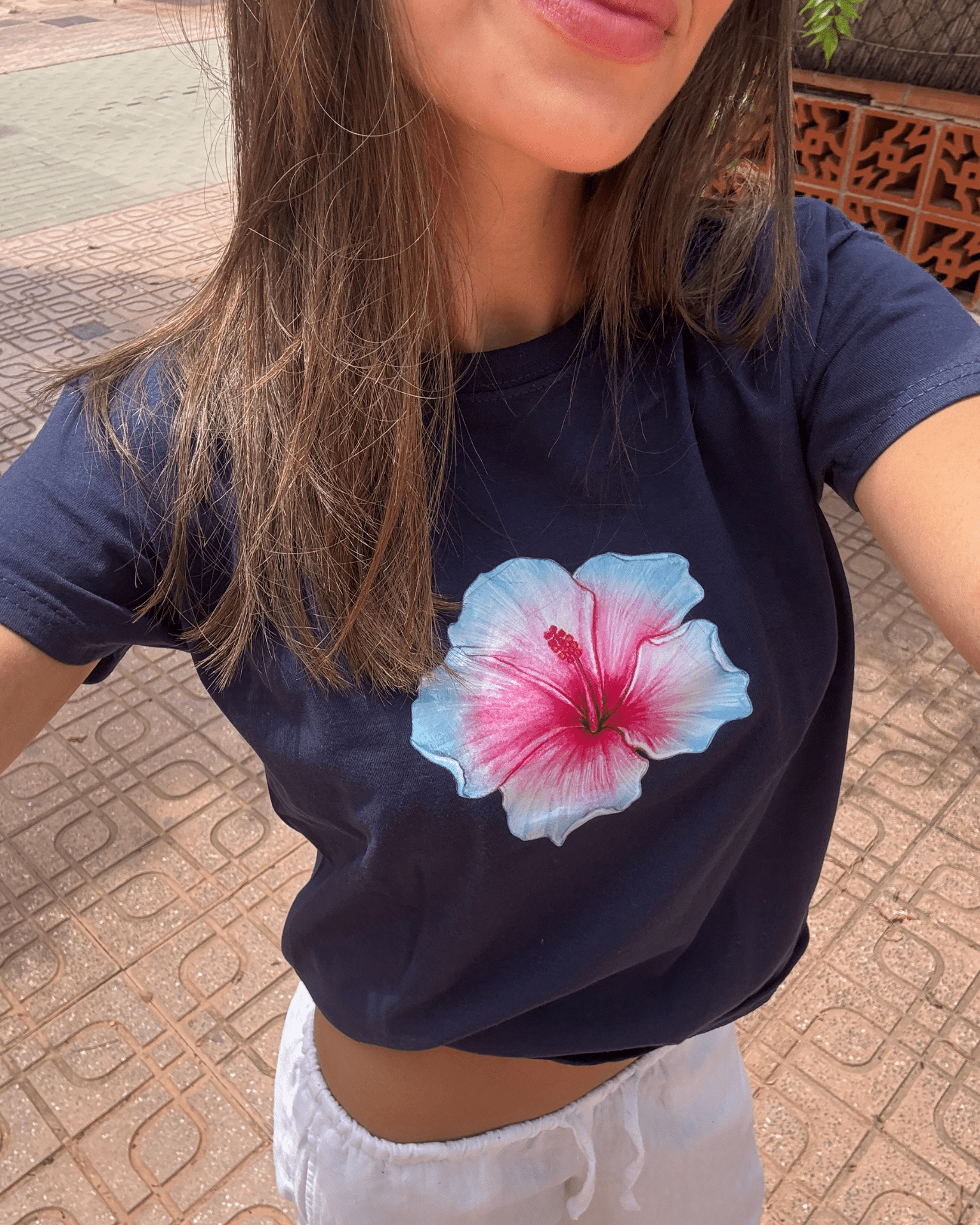 HAWAII (blå) BABY TEE - NAVY - Dinvintageshop