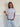 RIA SMALL STRIPE TEE - BRIGHT WHITE/HYDRANGEA - fra Dinvintageshop