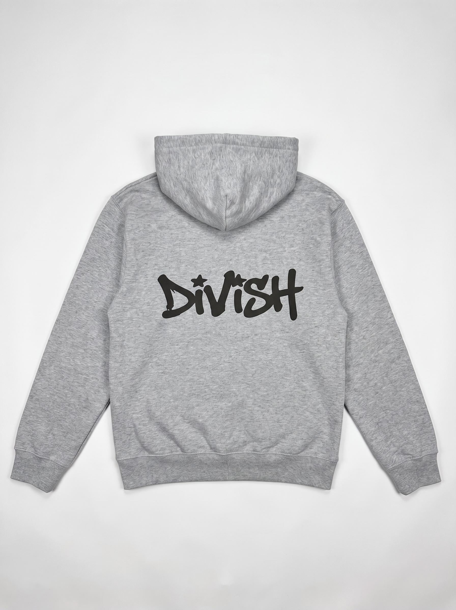 DUA HOODIE (rygprint) - LIGHT GREY