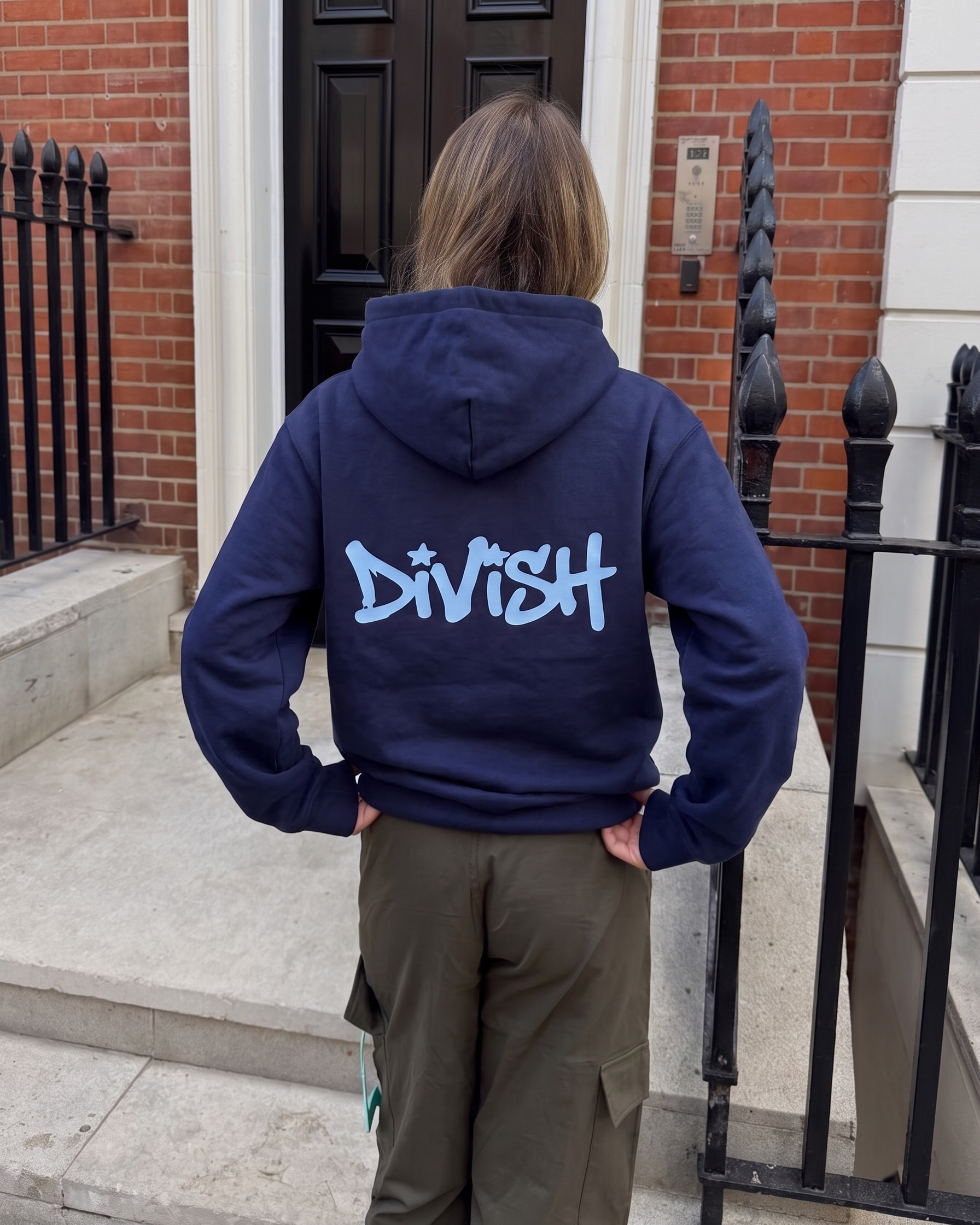 DUA HOODIE (back print) - LIGHT GREY