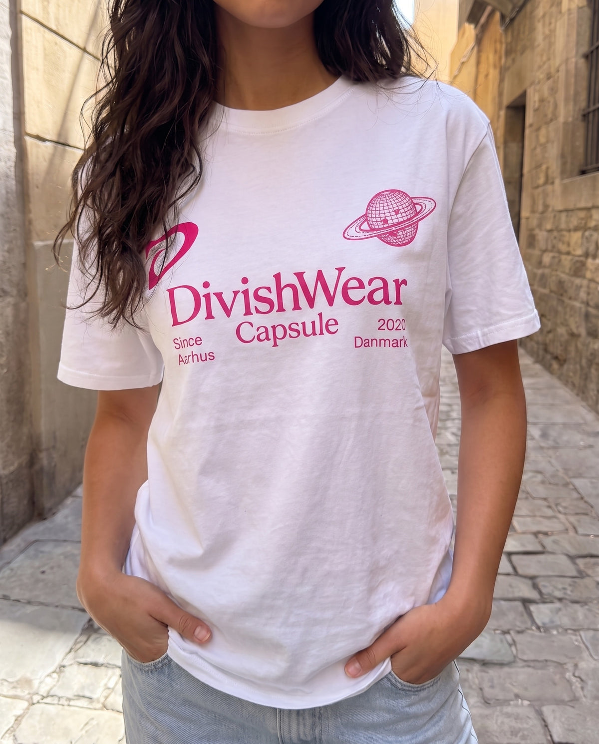 ALEA TEE - WHITE/PINK
