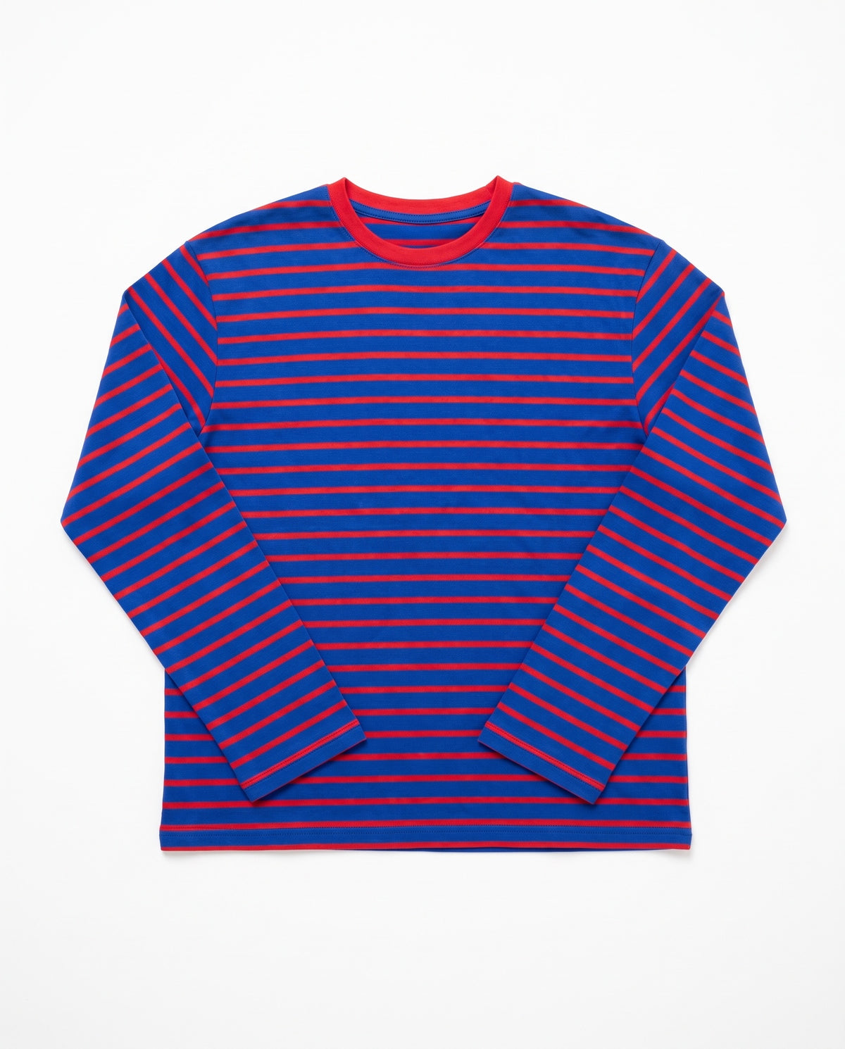 DINA STRIPE TEE (back print) - ROYAL BLUE/RED