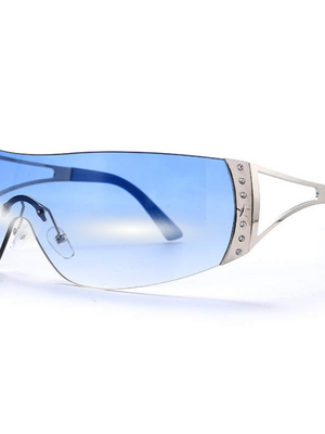 Y2K R’n’B solbriller - blå