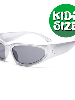 Y2K Solbriller - kids grå/sort