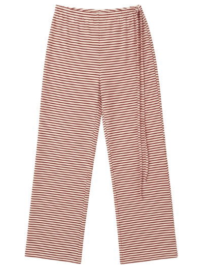 IRIS STRIPE PANTS - OFFWHITE/RED - Dinvintageshop