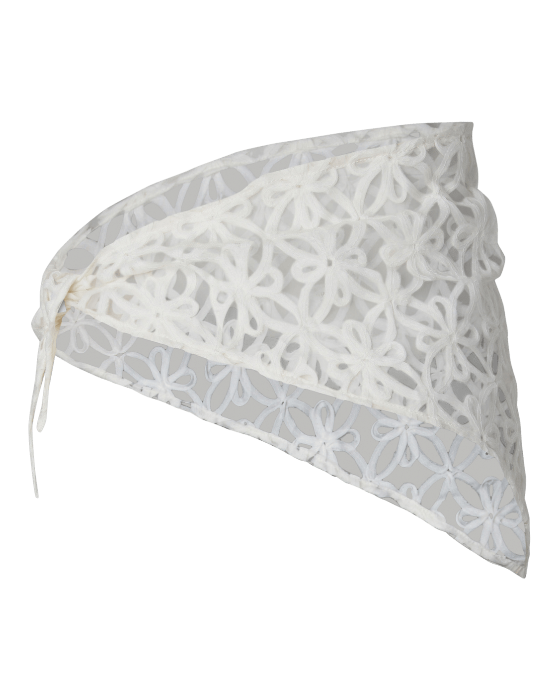 JAISA LACE HIP SCARF - BRIGHT WHITE - Dinvintageshop