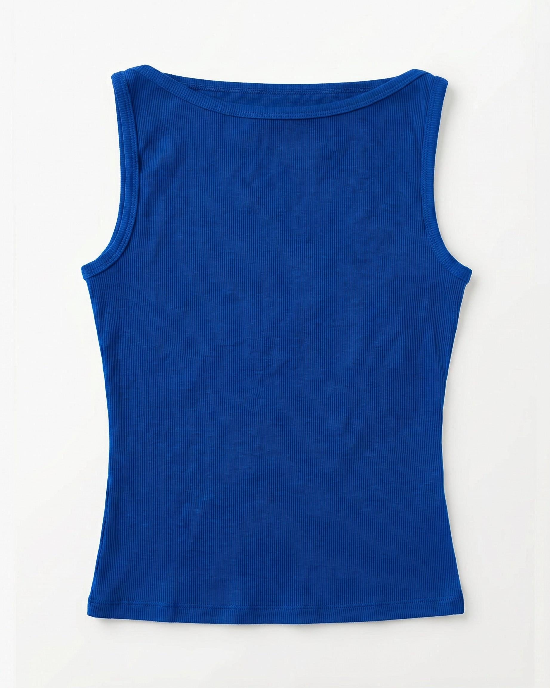 JOHANNE BOATNECK TOP - ROYAL BLUE - Dinvintageshop