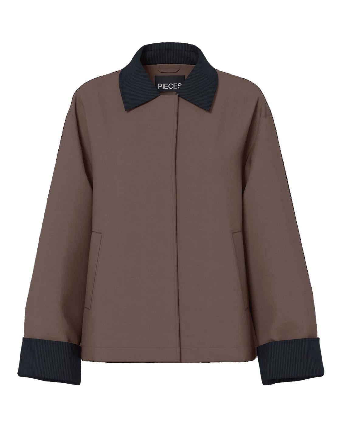 JORMA SHORT JACKET - COFFEE/BLACK