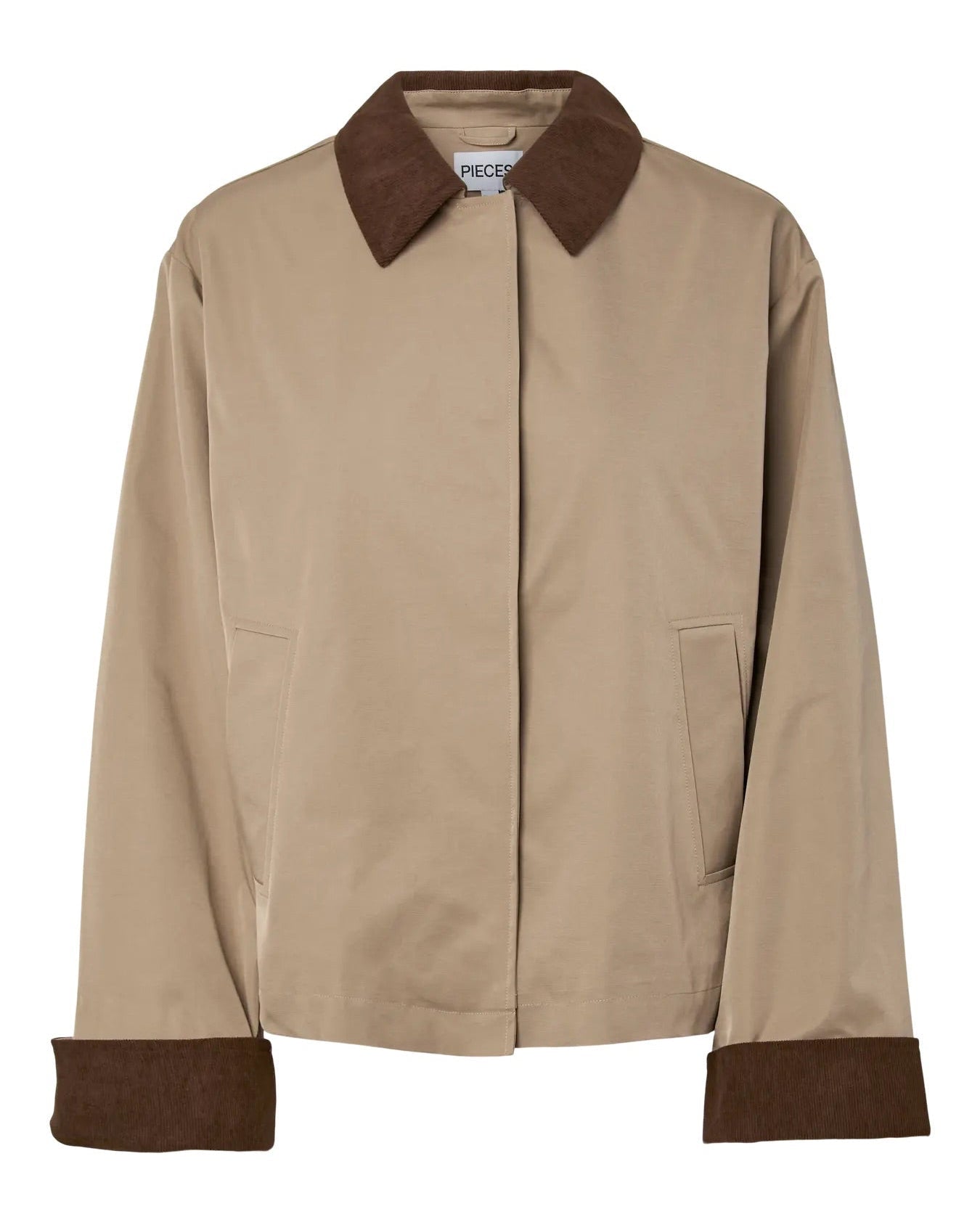 JORMA SHORT JACKET - GREIGE/HOT FUDGE - Dinvintageshop