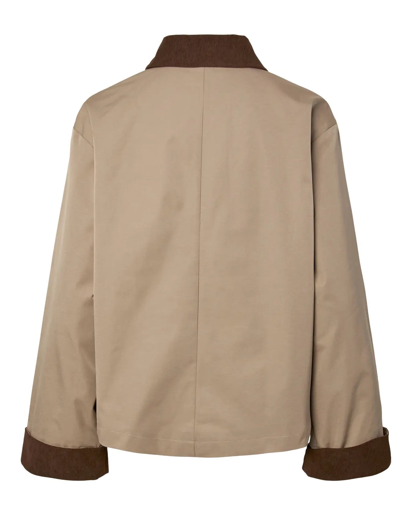 JORMA SHORT JACKET - GREIGE/HOT FUDGE - Dinvintageshop