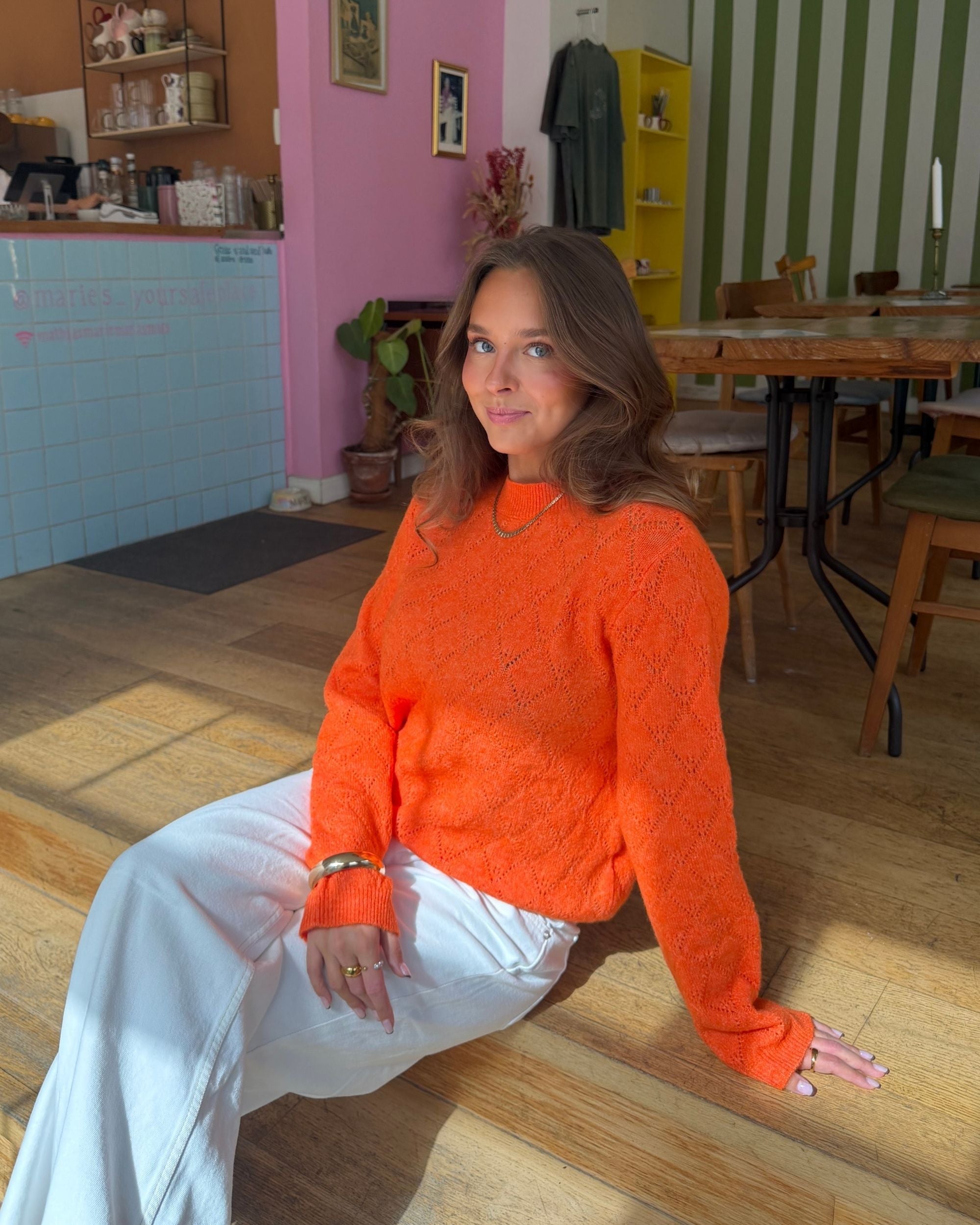KAI KNIT LS - ORANGE - Dinvintageshop