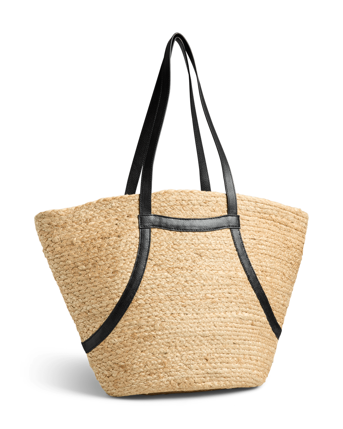 KENNA JUTE SHOPPER - NATURE/BLACK - Dinvintageshop