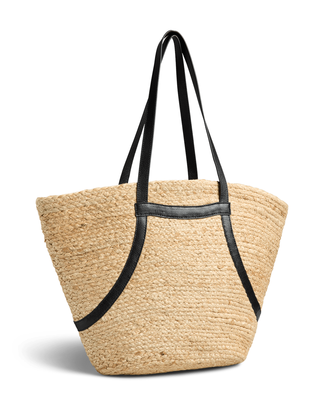 KENNA JUTE SHOPPER - NATURE/BLACK - Dinvintageshop